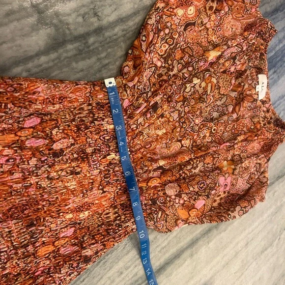 A.L.C. Orange Floral Smocked Mini Dress - Picture 12 of 14